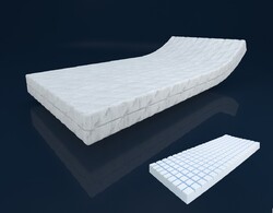 7 Zonen Kaltschaum MATRATZE Höhe 16/21 cm 3D Würfel H2 H3 H4 Schaumstoff günstig