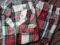 H&M Schlafanzug Flanell Pyjama 2 tlg. Hose Hemd Oberteil Neu Etikett Karo Gr. S