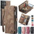 Leder Magnet Hülle Für Samsung Galaxy S24 S23 S22 Ultra Handy Tasche Wallet Case