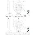 2X BOSCH BREMSSCHEIBEN Ø281,8mm HINTEN PASSEND FÜR HONDA HR-V