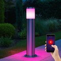 Stehlampe Außenleuchte Pollerleuchte Smart App CCT RGB LED Edelstahl H 50 cm