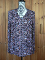 NEU ESPRIT 36/S Langarm-Bluse Schluppenbluse Viskose Millefleur Blumen bunt
