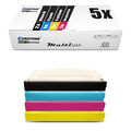 5x Toner für Lexmark Optra C 500 N, 0C500H2KG, 0C500H2YG CMYK