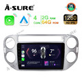 Apple Carplay 2+64G Android 14 Autoradio DSP GPS Navi für VW Tiguan 5N Golf Plus