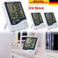 2/4 Wetterstation Uhr Wecker Thermometer Hygrometer Temperaturmesser Luftfeuchte