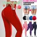 Damen Anti-Cellulite Leggings Sports Hose PUSH UP Yogahose Jogginghose Leggins
