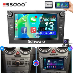 4+64G Autoradio Android 13 GPS KAM Für Opel Astra H Corsa C D Meriva A Zafira B