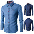 Herren Langarm Slim Fit Formelles Hemd Büro Business Button-Down-Oberteile✿ ` 〒