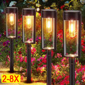 2-8x LED Solar Lawn Light Solarleuchte Gartenlampe Stecklampe Solarlampe Garten