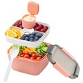 Lunchbox Auslaufsichere Bento Box mit Gabel 1500ml Salatbehälter Salatbox-to-go