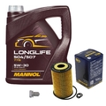 SCT Germany Inspektionspaket MANNOL Longlife 5W-30 5L für VW Audi Skoda Touran