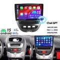 Für Toyota Aygo Citroen C1 Peugeot 107 Autoradio Android 15 4G+64G GPS Chat GPT