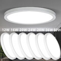 LED Deckenleuchte Flur Deckenlampe Wohnzimmer Schlafzimmer Ultraflach 12W-60W #