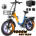 26 Zoll E-Bike 100OW Elektrofahrrad 48V15AH Akku E-Mountainbike Ridstar MN-20