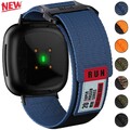 Für Fitbit Sense 1 2/Versa 3/Versa 4 Armband Sport Nylon Loop Rugged Ersatz Band