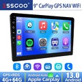 9" 2 DIN 4+64G Carplay Android 13 Autoradio GPS Navi Mit IPS Bldschirm RDS BT FM