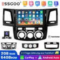 CarPlay 9 Zoll Autoradio 2+64GB Android 14 GPS RDS BT Für Toyota Hilux 2005-2014