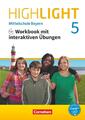 Highlight 5. Jahrgangsstufe - Mittelschule Bayern - Workbook mit interaktiven Üb