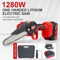 6 Zoll Mini Akku Kettensäge Bürstenlos kettensäge Motorsäge Einhandsäge + 2 Akku