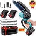 Akku Kettensäge 6 Zoll Mini Elektro Kettensägen Handkettensäge Mit 2 Akku 21V DE