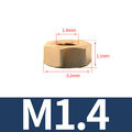 Sechskantmuttern Muttern Messing DIN 934 M2 M2,5 M3 M4 M5 M6 M8 M10 M12 M14~M22