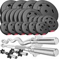Hop-Sport Hantelset 105 kg Hanteln Kurzhanteln SZ Stange Langhantel Gewichte 