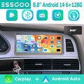 6+128GB DAB+ Android14 Für Audi A6 C6 4F MMI 2G 2005-2009  Autoradio Carplay GPS