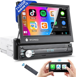 7" 1Din Android 13 Autoradio Apple Carplay MP5 GPS Navi BT WIFI USB AUX IN MP5