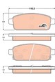 Bremsbelagsatz Scheibenbremse COTEC TRW GDB1844 für OPEL VAUXHALL CHEVROLET AVEO