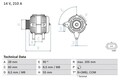 BOSCH LICHTMASCHINE GENERATOR 210A passend für DACIA DUSTER LODGY RENAULT