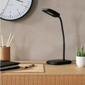 Silby Soft Touch LED Schreibtischlampe schwarz flexibler Hals 3 Stufen Helligkeit B/Schaden