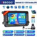 DAB+ KAM Apple Carplay Android14 Autoradio GPS Navi Für VW GOLF 5 6 MK5 MK6 Polo