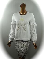 MARCCAIN COLLECTIONS  SWEATSHIRT MIT SCHMUCKDETAILS Gr. N1/34 N5/42