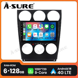 8 Core 6G+128G Android 14 Autoradio CarPlay GPS RDS Für Mazda 6 GG GY 2002-2008