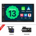 DVR+CAM+Android 13 UA13 2 DIN Autoradio 7" IPS Bluetooth GPS Navi CarPlay Wlan
