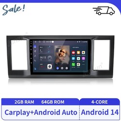 Autoradio Android14 Carplay 2+64G Für VW Transporter T6 Multivan Caravelle 15-22