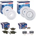 BOSCH BREMSSCHEIBEN + BELÄGE VORNE + HINTEN passend für AUDI A4 8E B6 B7 + EXEO 