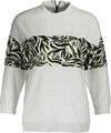 NEU! Marc Cain Damen Blusenshirt 3/4 Arm weiß-mix Gr. N4/40