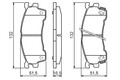 BOSCH 0 986 460 975 Bremsbelagsatz, Scheibenbremse für Mazda Maz Ford