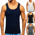 Unterhemd T-Shirt Tank Top Rundhals Classic Unifarben Herren Mix BOLF 3C3 Basic