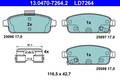 ATE Bremsbelagsatz, Scheibenbremse 13.0470-7264.2 für OPEL CHEVROLET VAUXHALL