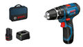 Bosch Akku-Schlagbohrschrauber GSB 12V-15 mit 2x 2,0 Ah Akku und Lader in Tasche