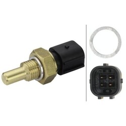 1x Sensor, Kühlmitteltemperatur HELLA 6PT 009 309-251 passend für AUDI SEAT