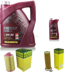 Motor-Öl 6L MANNOL 5W-30 Combi LL+MANN-FILTER Filterpaket Filterpaket
