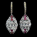 925 Sterlingsilber Ohrringe Ovaler Aquamarin Rhodolith Saphir Edelstein Schmuck