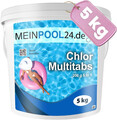 5 Kg MEINPOOL24.DE Chlor Multitabs 5 in 1-200 G Tabs Multi Chlortabletten - 5 Ph
