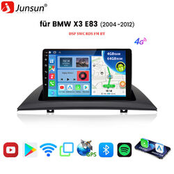 4+64G Für BMW X3 E83 2004-2012 Autoradio Android 13 Carplay GPS Navi WIFI BT RDS