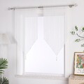 2er Set Scheibengardine Modern Bistrogardinen Küchengardinen Dreieck Kurzstores