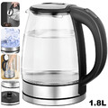 1800W Wasserkocher Glas 1,8L Glaswasserkocher LED Edelstahl Teekocher BPA-Frei