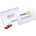 Namensschild Click Fold mit Magnet 40 x 75 mm 70% recycl. PP 10 Stück 821219